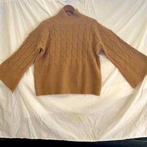 Camel cable knit sweater
